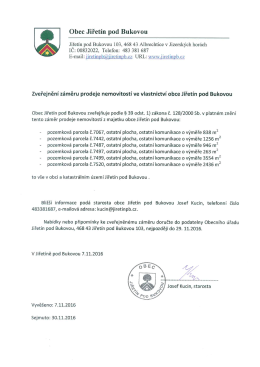 Dokument - Obec Jiřet&iacute;n pod Bukovou