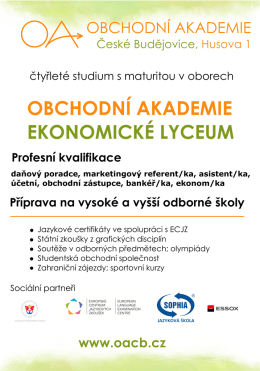 Sociální partneři - OBCHODNÍ AKADEMIE