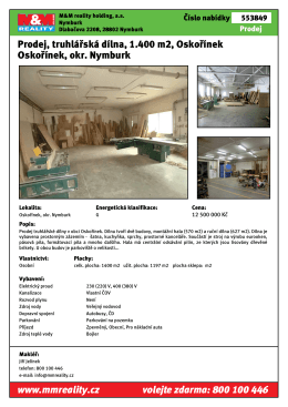 Prodej, truhl&aacute;řsk&aacute; d&iacute;lna, 1.400 m2, Oskoř&iacute;nek Oskoř&iacute;nek, okr