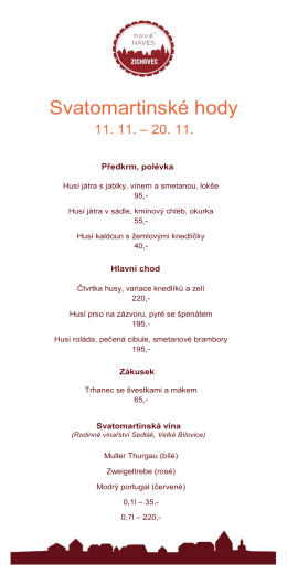 Svatomartinsk&eacute; hody