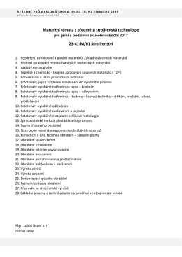 Strojírenská technologie