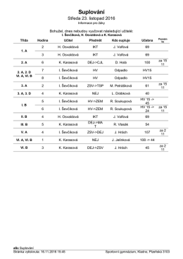 Suplov&aacute;n&iacute; - Sportovn&iacute; gymn&aacute;zium