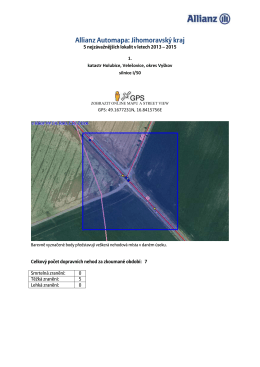 Allianz Automapa: Jihomoravsk&yacute; kraj