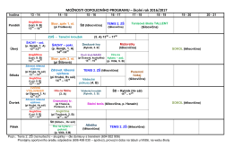 MOŽNOSTI ODPOLEDNÍHO PROGRAMU – školní rok 2009/2010