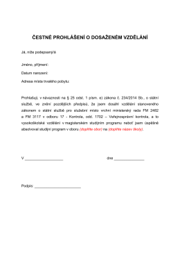 Čestn&eacute; prohl&aacute;&scaron;en&iacute; o vzděl&aacute;n&iacute; PDF