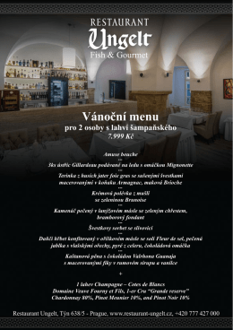 Vánoční menu - Restaurant Ungelt