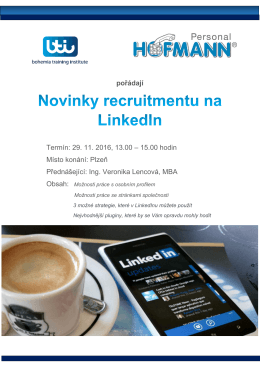 pořádají Termín: 29. 11. 2016, 13.00 – 15.00 hodin Místo konání