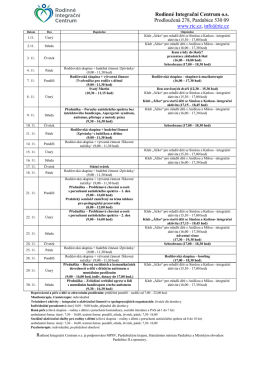 Rodinné Integrační Centrum os Prodloužená 278, Pardubice