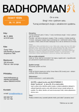 česk&yacute; tě&scaron;&iacute;n 26. 11. 2016