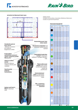 www.rainbird.eu ROTAČNÍ POSTŘIKOVAČE 59