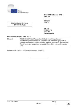12852/16 COR 1 SH/pp DGD 1 Dokument ST 12852/16 INIT nemá