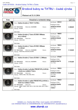 Platnost od 16.11.2016 Foto Označen&iacute; a technick&eacute; &uacute;daje