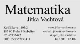 Matematika - Jitka Vachtov&aacute;