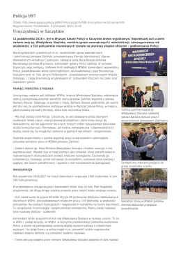 Policja 997 Uroczystości w Szczytnie
