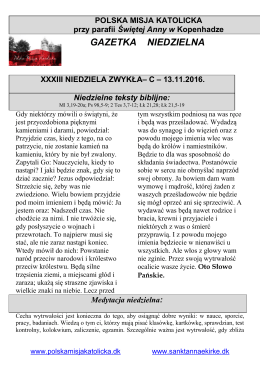 gazetka parafialna - Polska Misja Katolicka