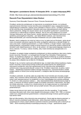 Stenogram z posiedzenia Senatu 16 listopada 2016 r. w części