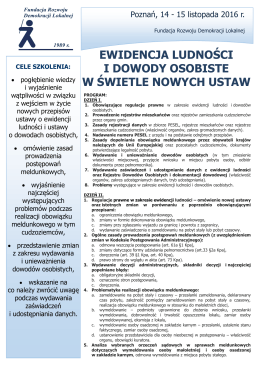 Program i karta zgłoszenia