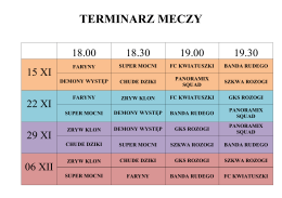 terminarz meczy