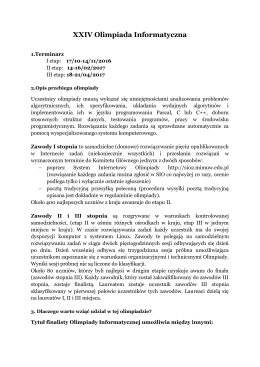 XXIV Olimpiada Informatyczna