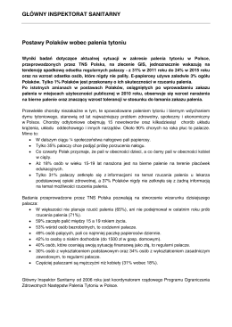 Postawy Polaków wobec palenia tytoniu