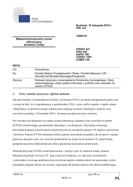 14084/16 ama/JW/as 1 DGD 1A 1. Nowy wniosek: przyczyny i