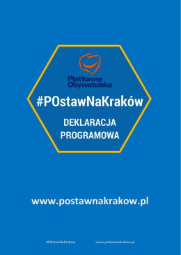 POstawNaKraków Deklaracja Programowa Platformy Obywatelskiej