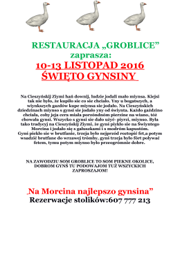 święto gęsiny w groblicach