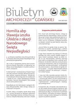 Homilia abp Sławoja Leszka Głódzia z okazji