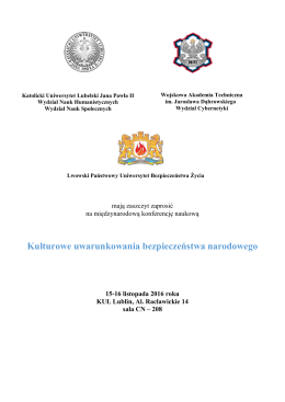 Program - Katolicki Uniwersytet Lubelski Jana Pawła II