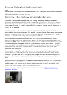 Generuj PDF - Komenda Miejska Policji w Częstochowie