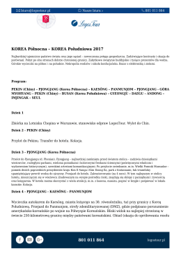 801 011 864 KOREA Północna – KOREA Południowa