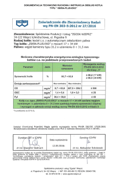 DOKUMENTACJA TECHNICZNO RUCHOWA I INSTRUKCJA
