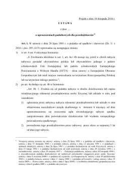 o uproszczeniach podatkowych dla przedsiębiorc&oacute;w1) Art. 1. W