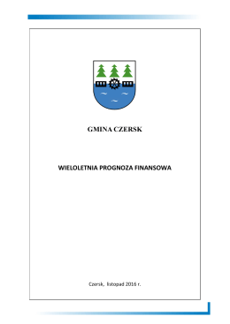 GMINA CZERSK WIELOLETNIA PROGNOZA FINANSOWA