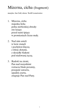 Mizerna, cicha (fragment)