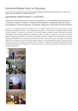 Generuj PDF - Komenda Miejska Policji w Chorzowie