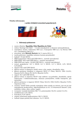 Stosunki gospodarcze z Chile