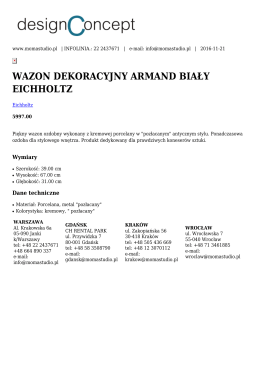 WAZON DEKORACYJNY ARMAND BIAŁY EICHHOLTZ