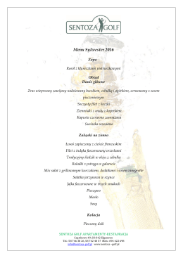 Menu Sylwester 2016