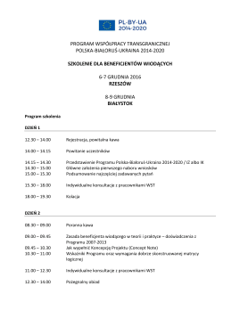 tu można pobrać plan szkolenia