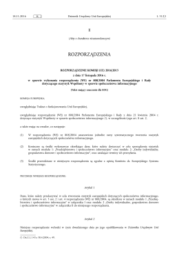 (UE) 2016/ 2015 - z dnia 17 listopada 2016 r. - w sprawie
