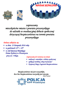 zapraszamy mieszkańców miasta i powiatu przasnyskiego do