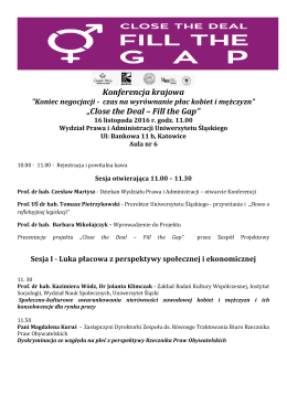 Konferencja krajowa 16.11.2016 luka placowa