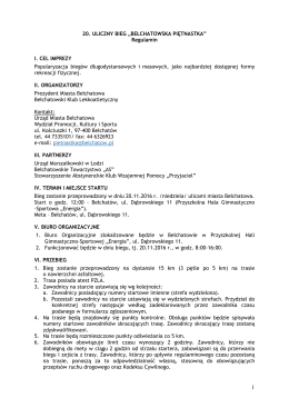 REGULAMIN - Bełchatowska Piętnastka