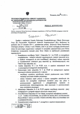 Treść pisma &ndash; TUTAJ - Związek Pracownik&oacute;w Wojska &bdquo;TARCZA&rdquo;