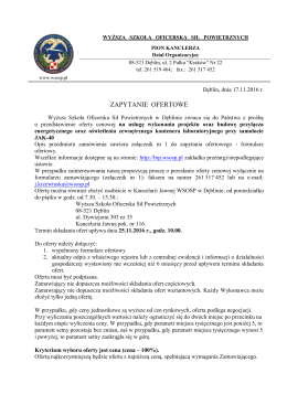 zapytanie ofertowe