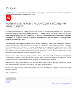 policja.pl najpierw uciekał przed radiowozem, a później sam prosił o