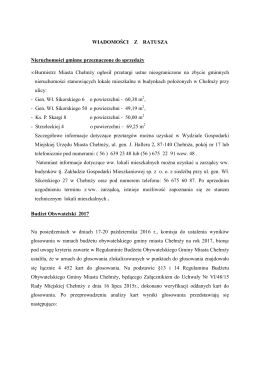 Wiadomości z Ratusza - październik 2016r.