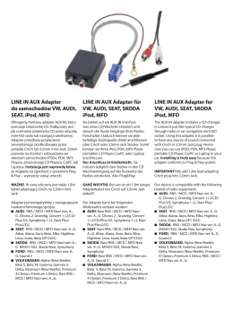 LINE IN AUX Adapter do samochod&oacute;w VW, AUDI, SEAT