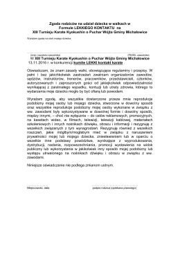 Zgoda na start – pierwszy kroczek